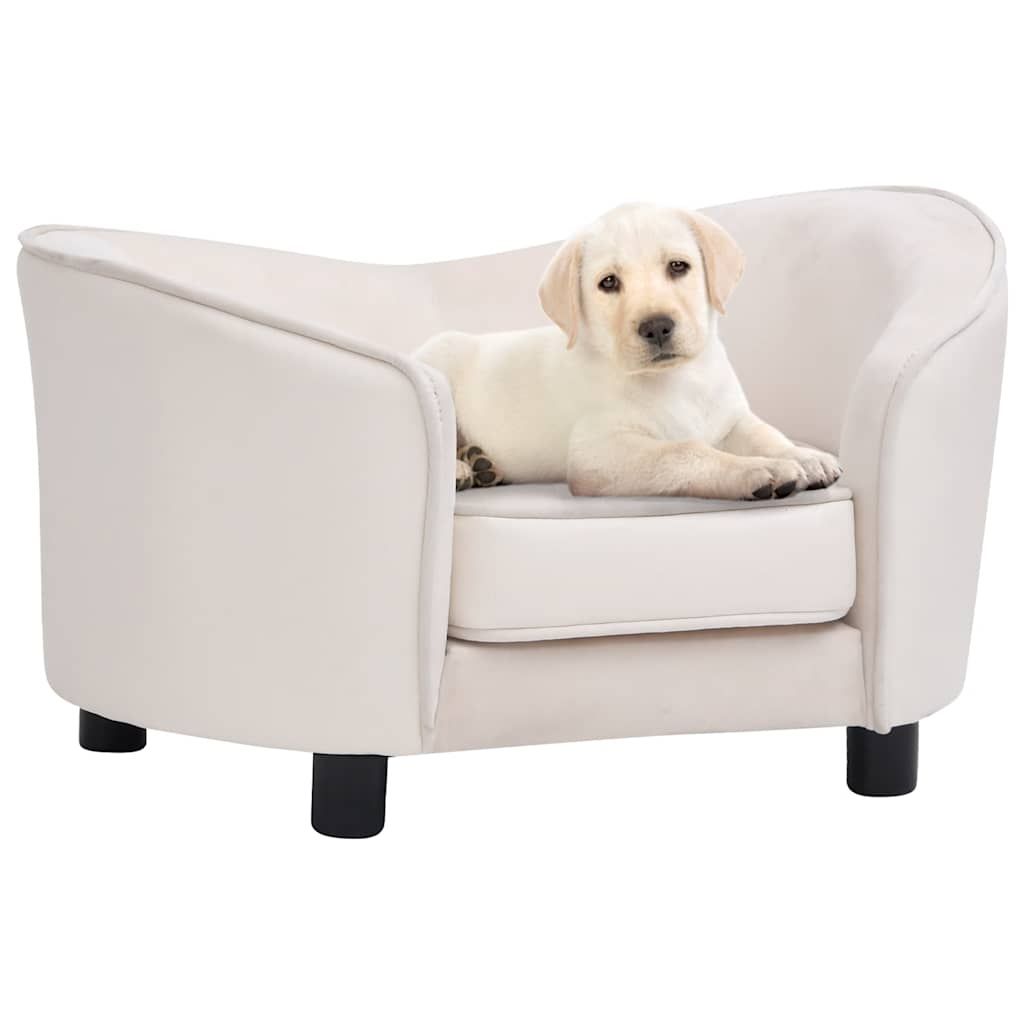 Divano per Cani Crema 69x49x40 cm in Peluche e Similpelle vidaXL