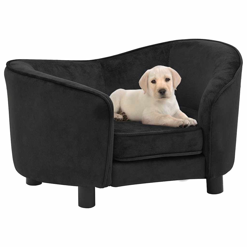 Divano per Cani Nero 69x49x40 cm in Peluche vidaXL