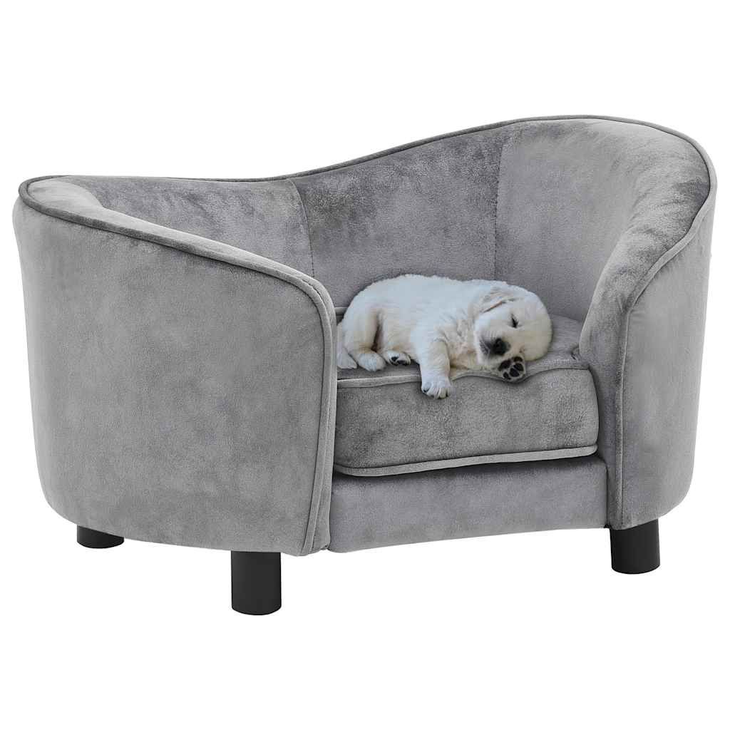 Divano per Cani Grigio 69x49x40 cm in Peluche vidaXL