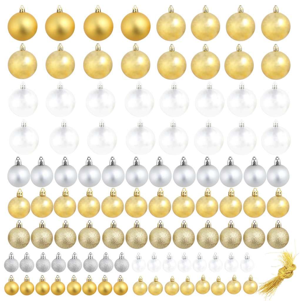Palline di Natale 100 pz Argento/Oro vidaXL