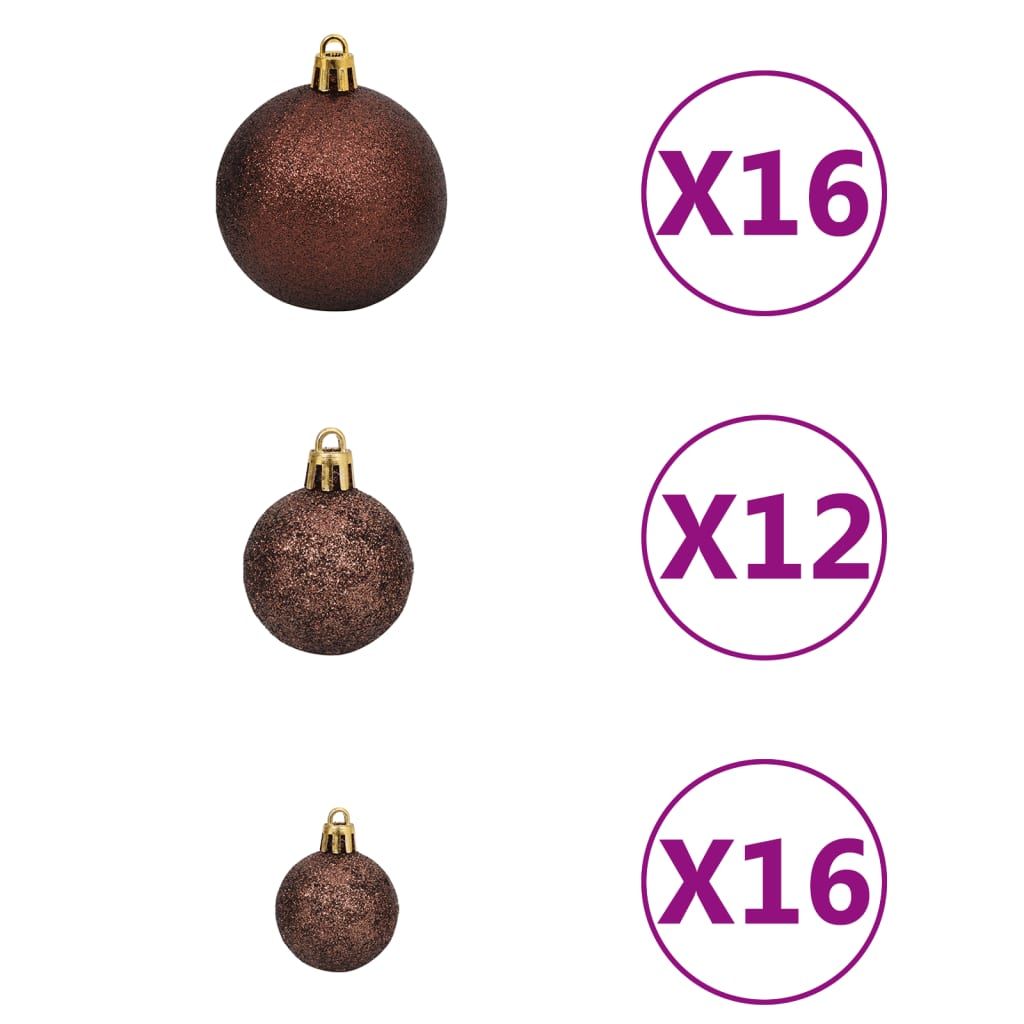 Set Palline di Natale 100 pz 3/4/6 cm Marrone/Bronzo/Oro vidaXL
