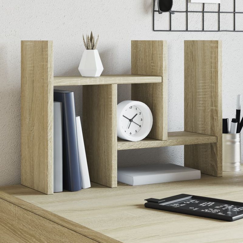 Organizer Scrivania Rovere Sonoma 34,5x15,5x35,5 cm Multistrato vidaXL