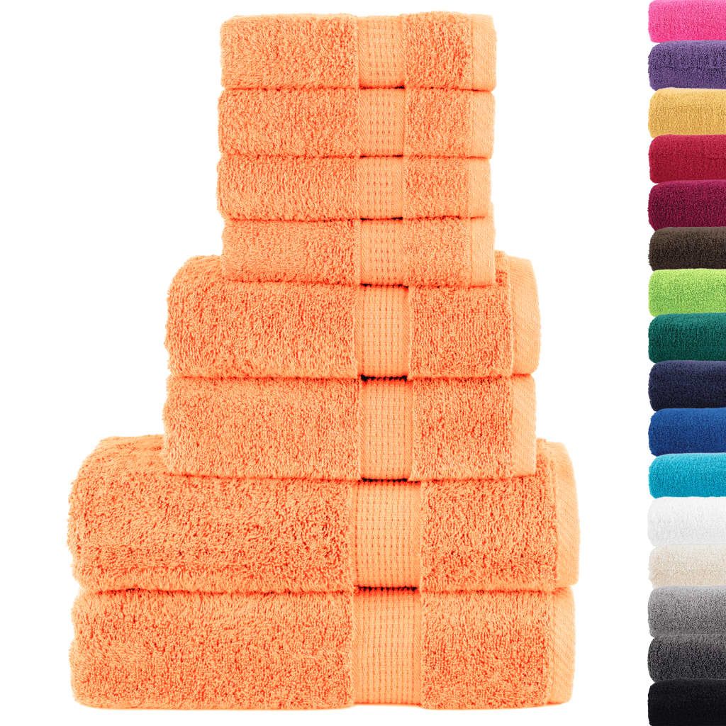 Set ASciugamani SOLUND 8 pz Arancioni 600 gsm vidaXL
