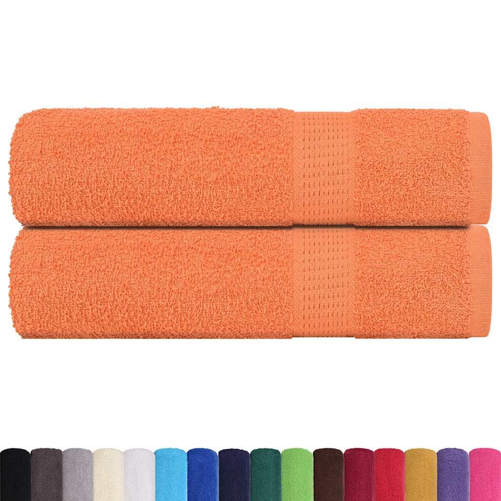 Asciugamani da Doccia FROGN 2 pz Arancione 70x140 cm 360 g/m² vidaXL