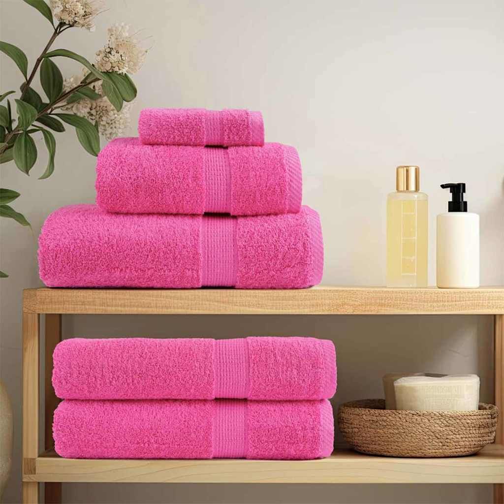 Asciugamano per Ospiti SOLUND 10 pz Rosa 15 x 21 cm 550 gsm vidaXL
