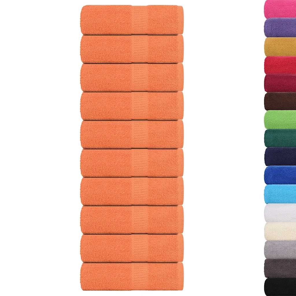 Asciugamani FROGN 10 pz Arancione 30x30 cm 360 g/m² vidaXL
