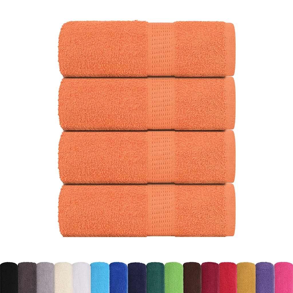 Asciugamani per ospiti FROGN 4 pz Arancione 30x50 cm 360 g/m² vidaXL
