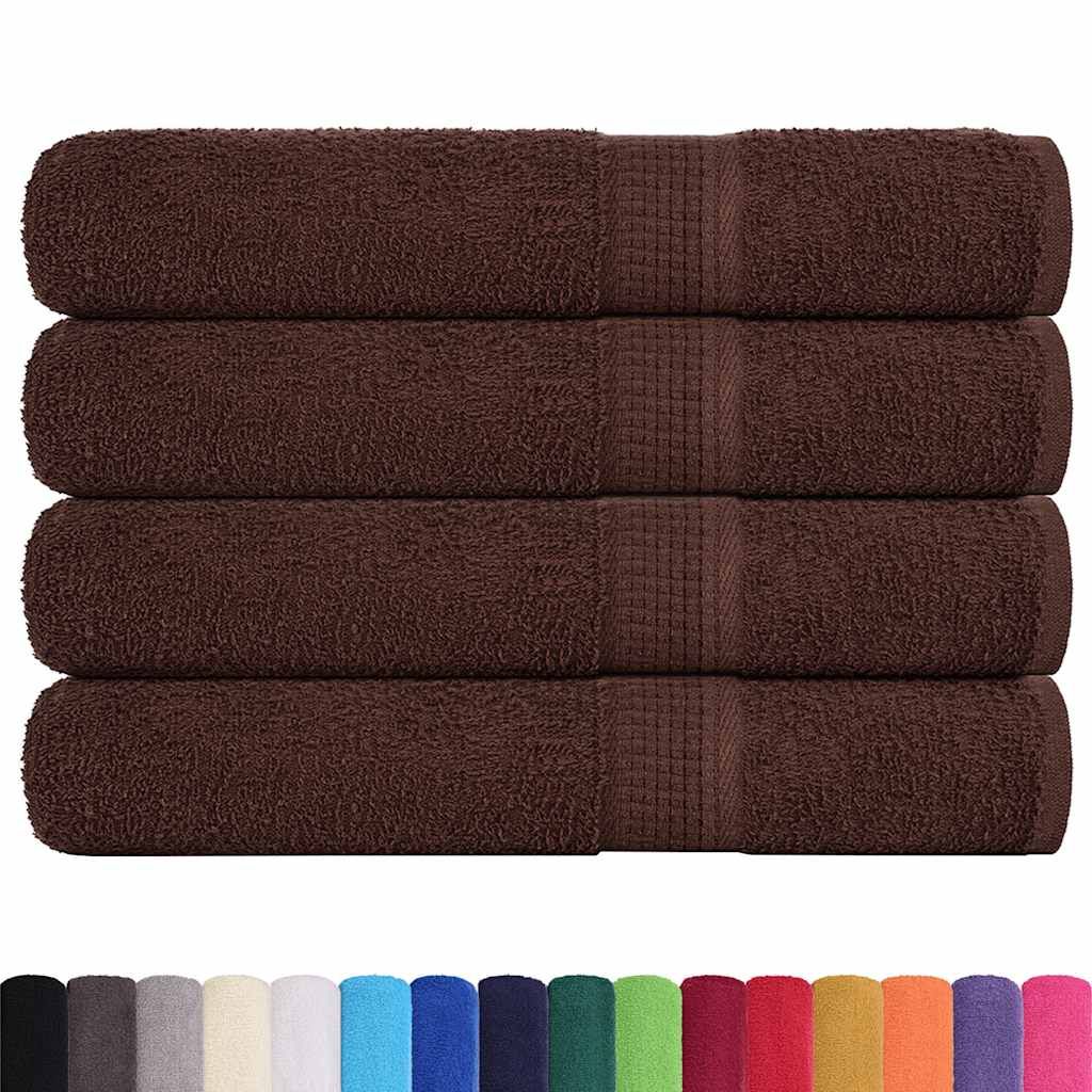 Asciugamani per sauna FROGN 4 pezzi Marrone 80x200 cm 360 g/m² vidaXL