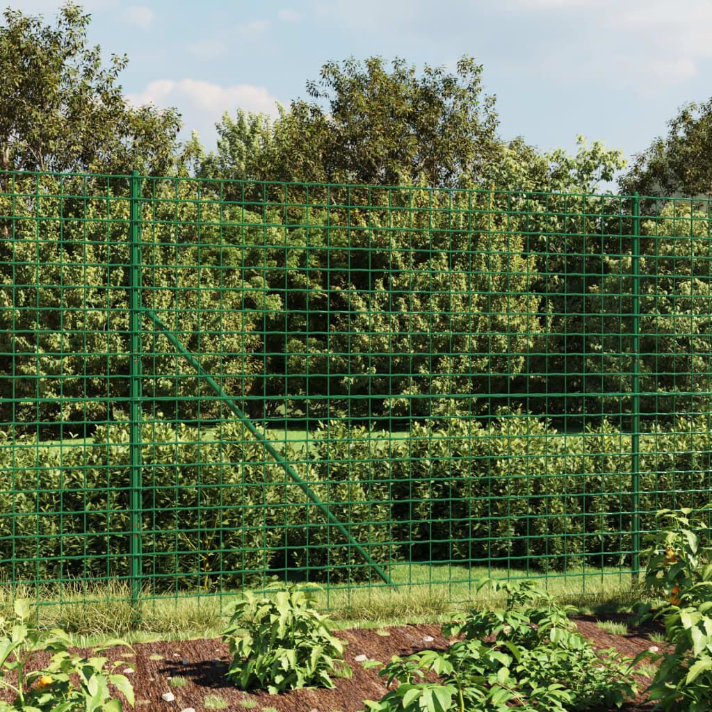 Recinzione Metallica con Flangia Verde 1,6x25 m vidaXL