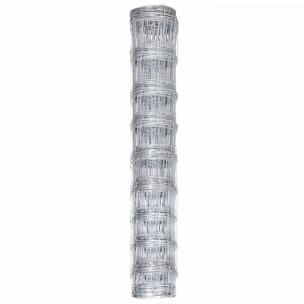 Recinzione da Giardino in Acciaio Zincato 50x1 m Argento vidaXL