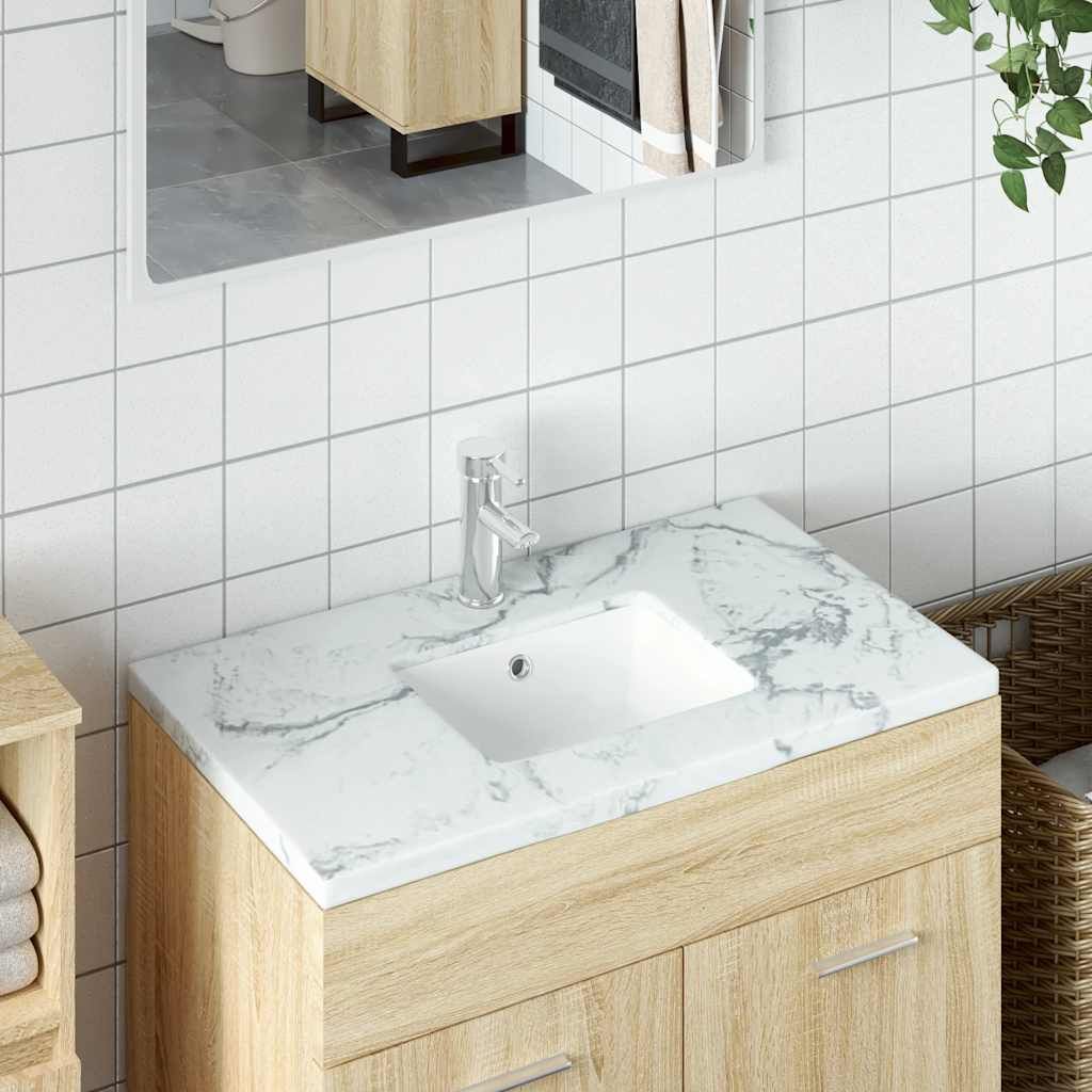 Lavandino da Bagno Bianco 36x31,5x16,5 cm Rettangolare Ceramica vidaXL