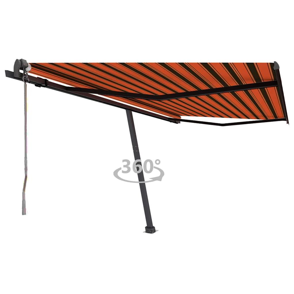 Tenda da Sole Autoportante Automatica 450x350cm Arancio Marrone vidaXL