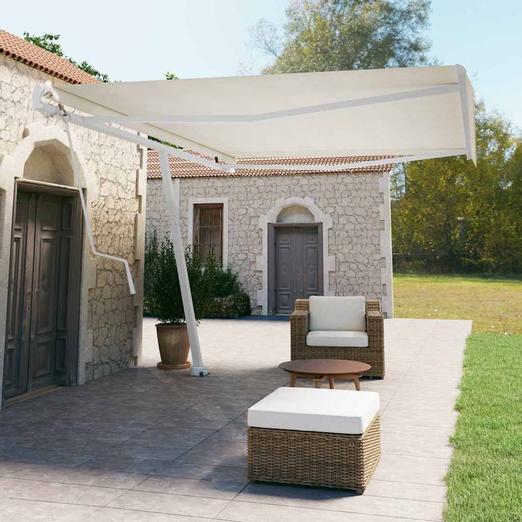 Tenda da Sole Automatica Autoportante 500x350 cm Crema vidaXL
