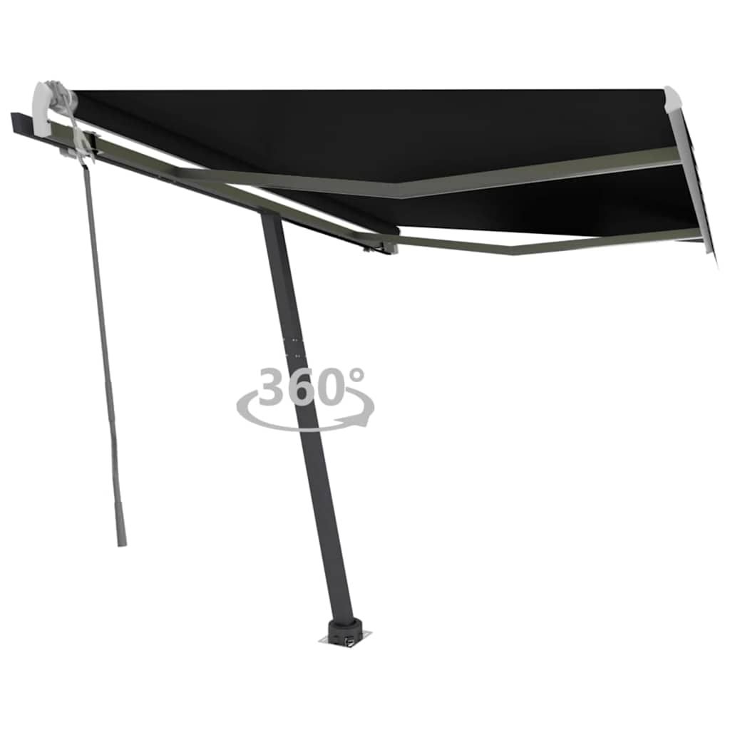 Tenda da Sole Manuale Autoportante 300x250 cm Antracite vidaXL