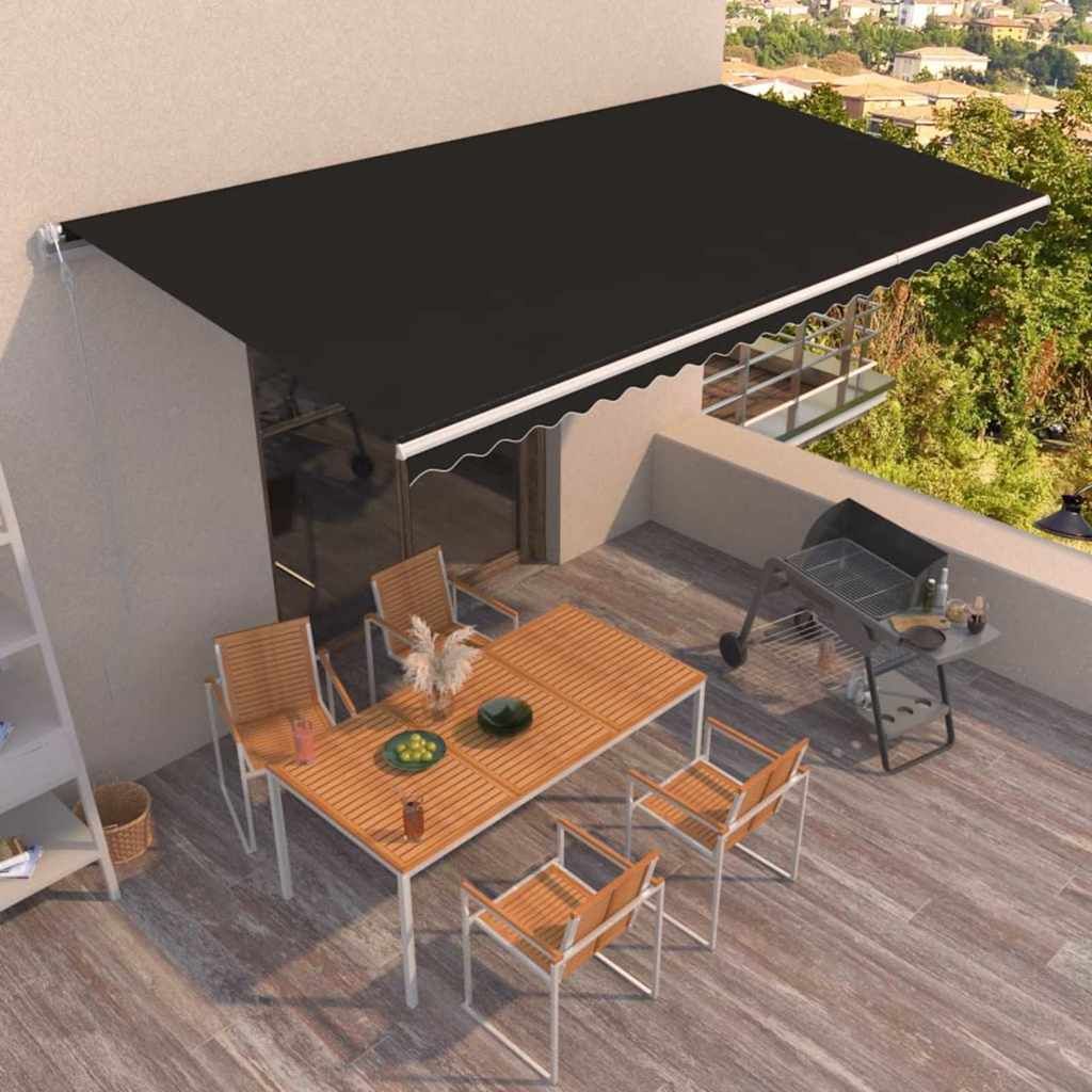 Tenda da Sole Retrattile Automatica 600x300 cm Antracite vidaXL
