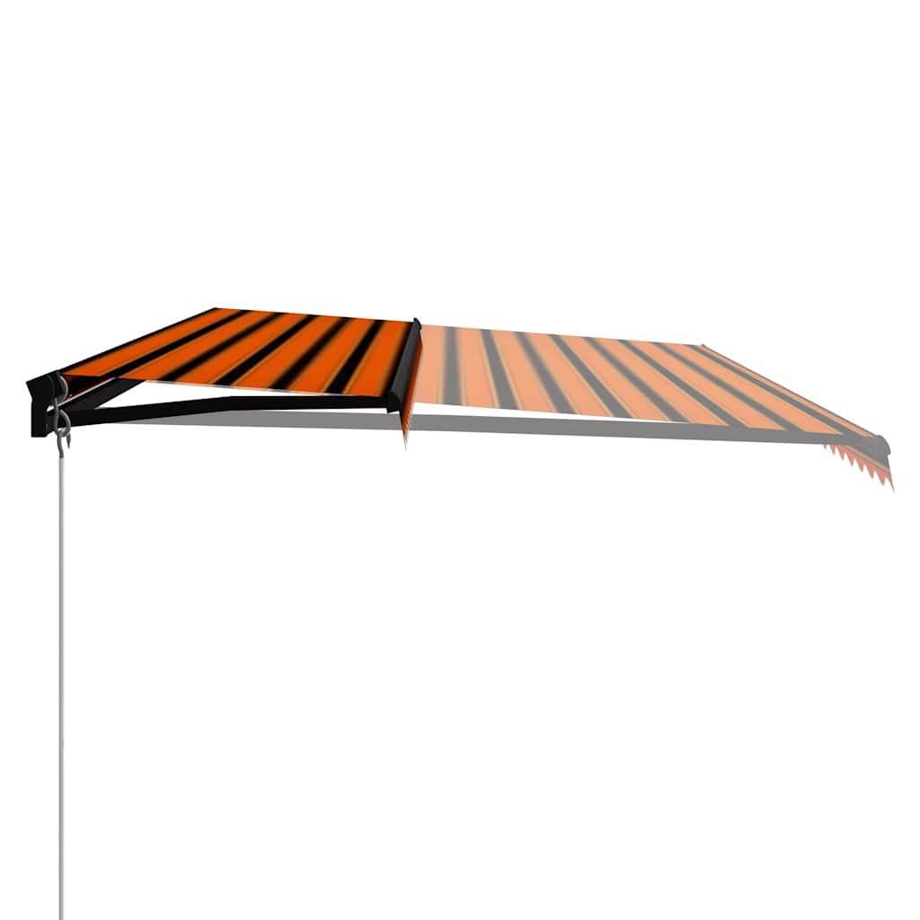 Tenda da Sole Retrattile Manuale 600x300 cm Arancione e Marrone vidaXL