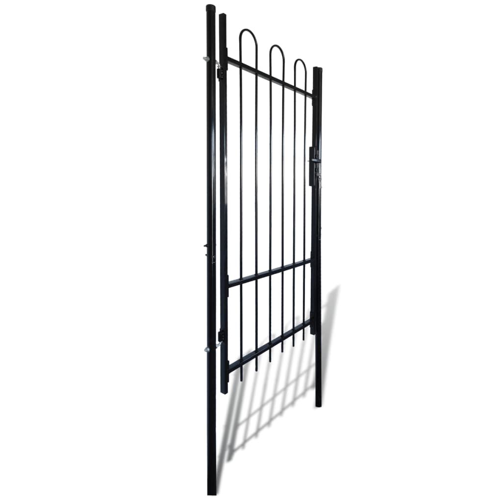 Cancello Recinzione con Punte Rotonde (Singolo) 100 x 198 cm vidaXL