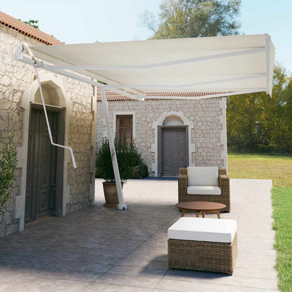 Tenda da Sole Autoportante Automatica 600x350 cm Crema vidaXL