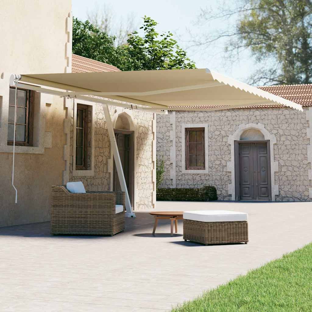 Tenda da Sole Autoportante Automatica 600x300 cm Crema vidaXL