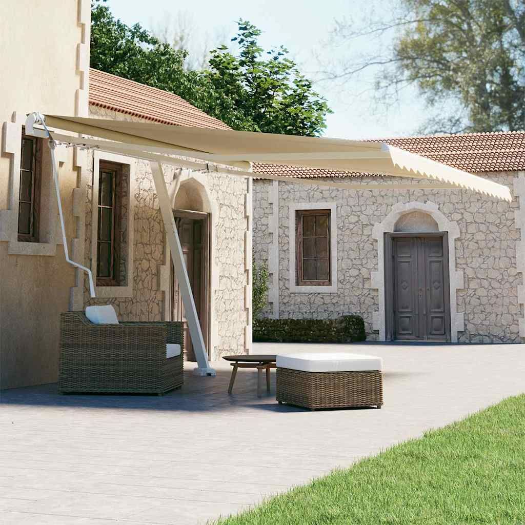 Tenda da Sole Automatica Autoportante 450x300 cm Crema vidaXL