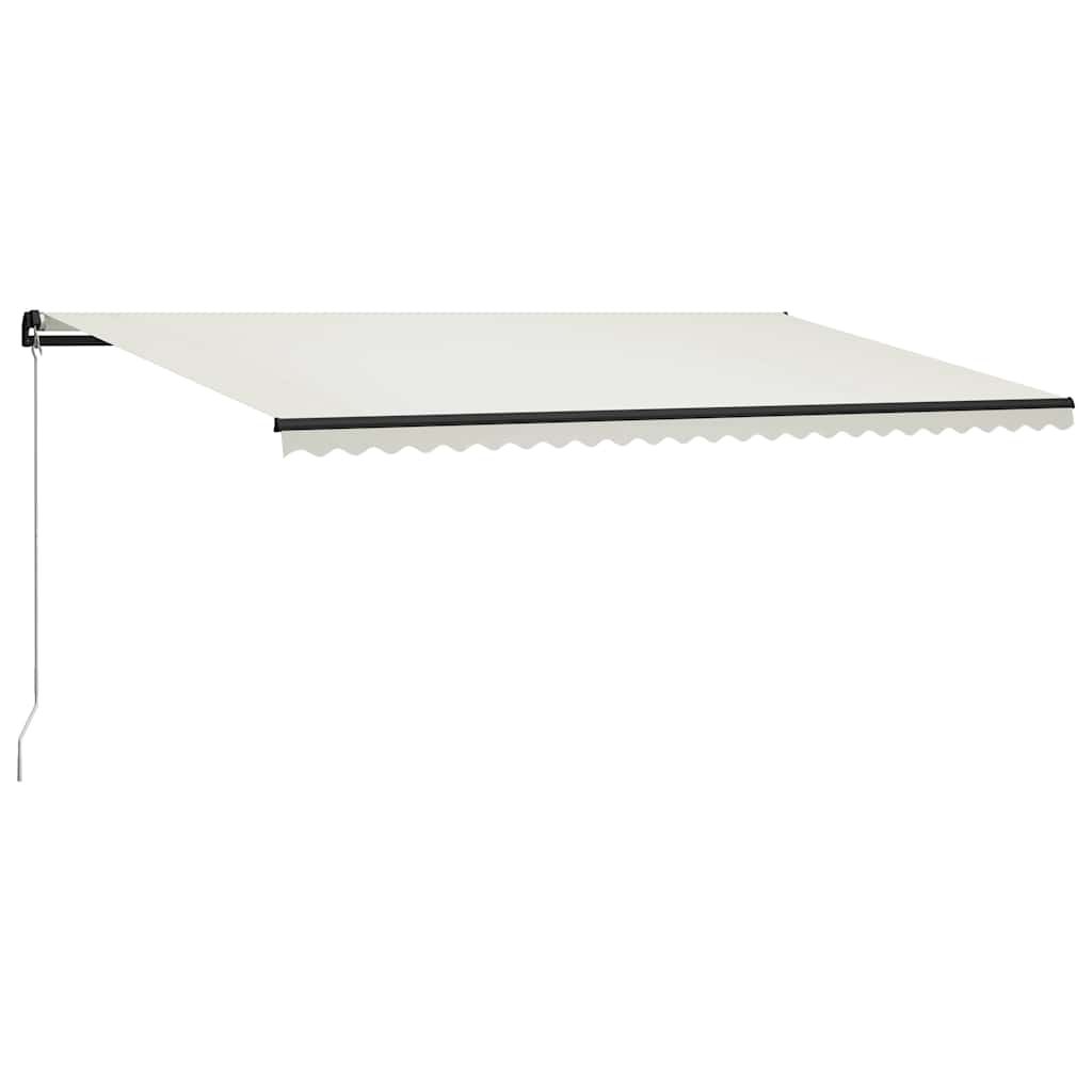 Tenda da Sole Retrattile Manuale con LED 600x300 cm Crema vidaXL