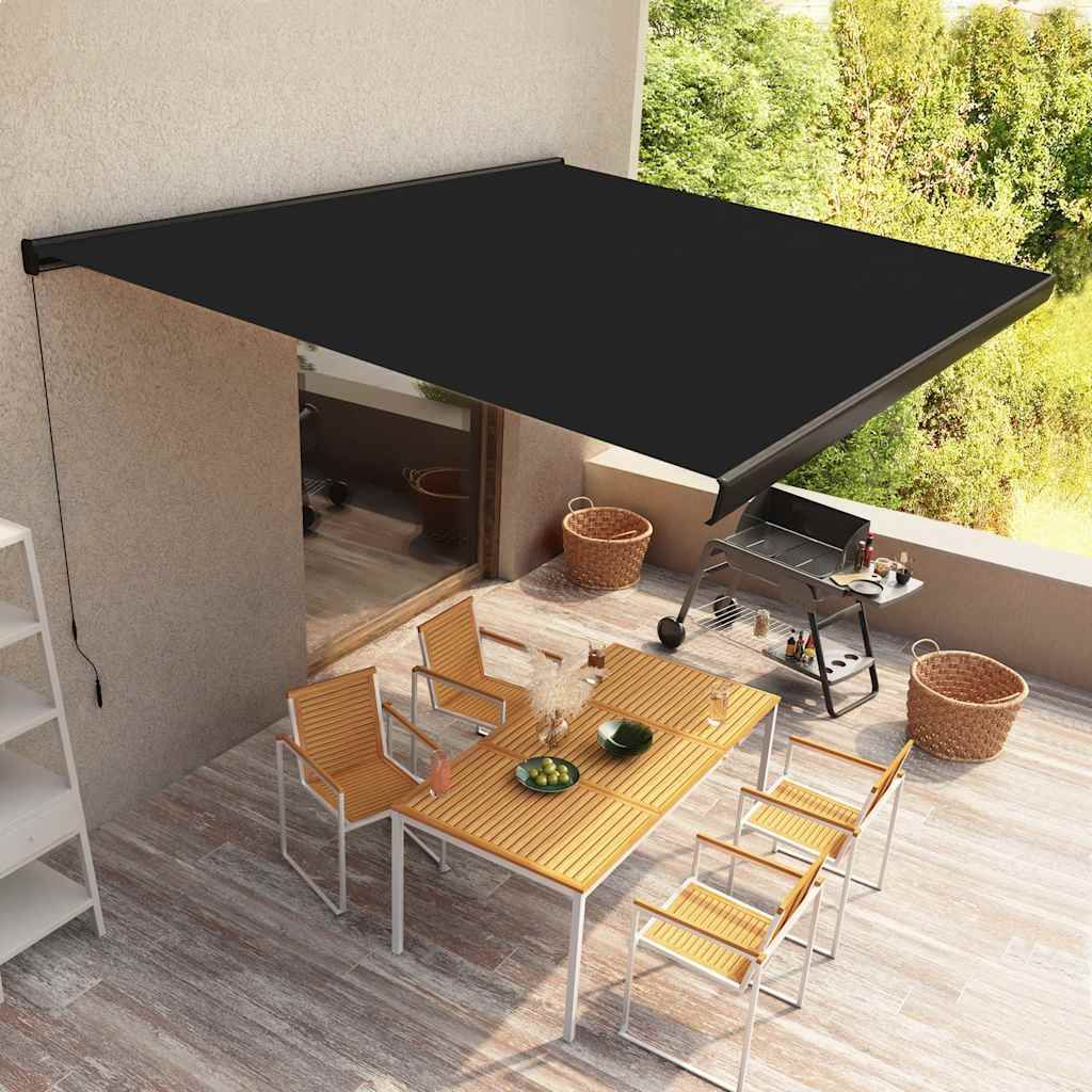 Tenda a Cassonetto Manuale 450x300 cm Antracite vidaXL