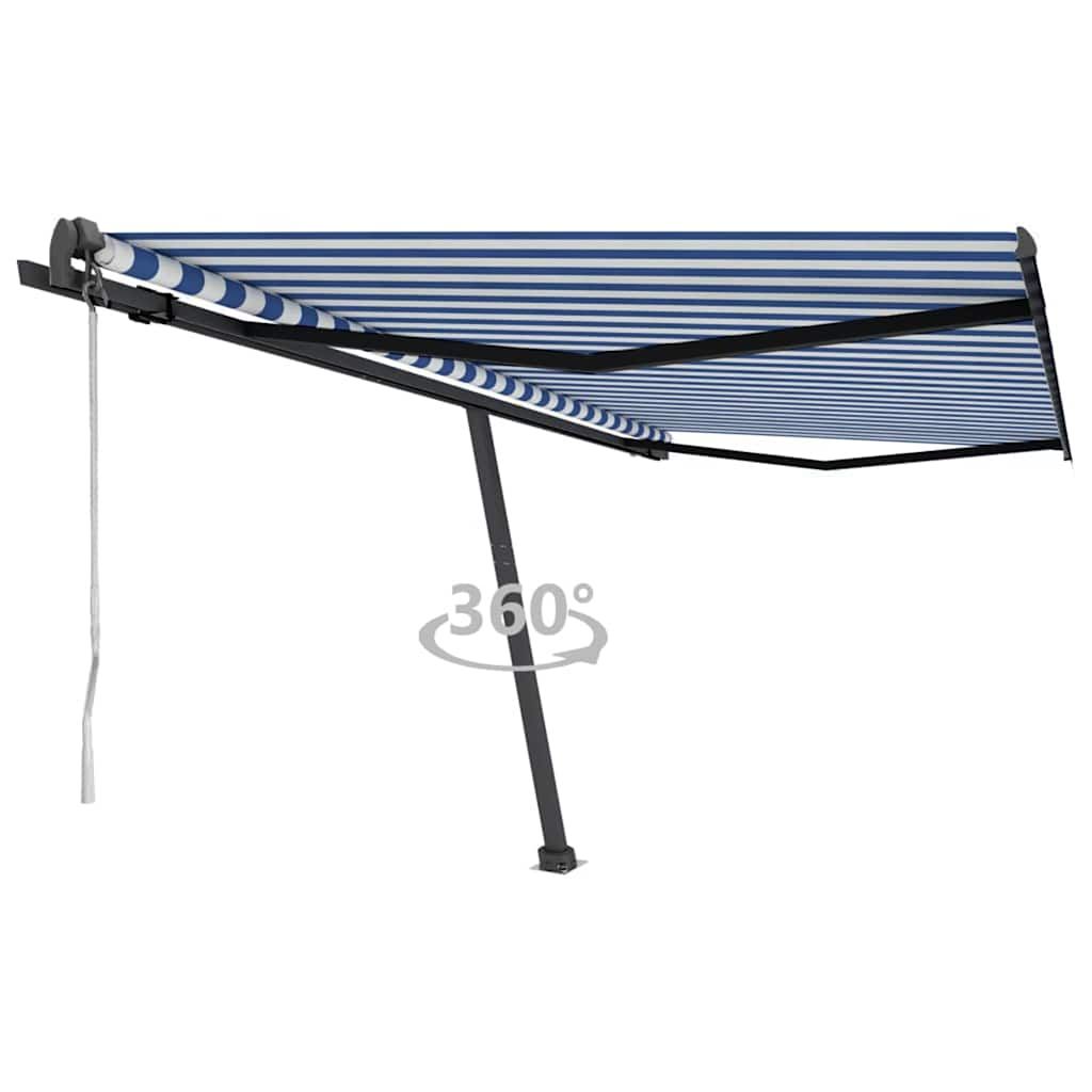 Tenda Retrattile Automatica con Palo 450x350 cm Arancio Marrone vidaXL