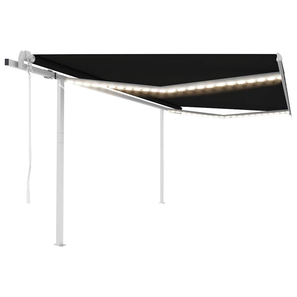 Tenda Automatica con Sensore Vento e LED 4x3 m Antracite vidaXL