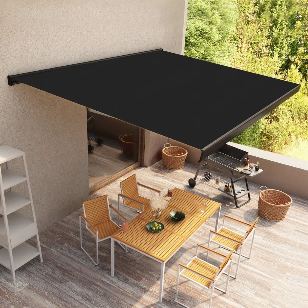 Tenda a Cassonetto Motorizzata 350x250 cm Antracite vidaXL