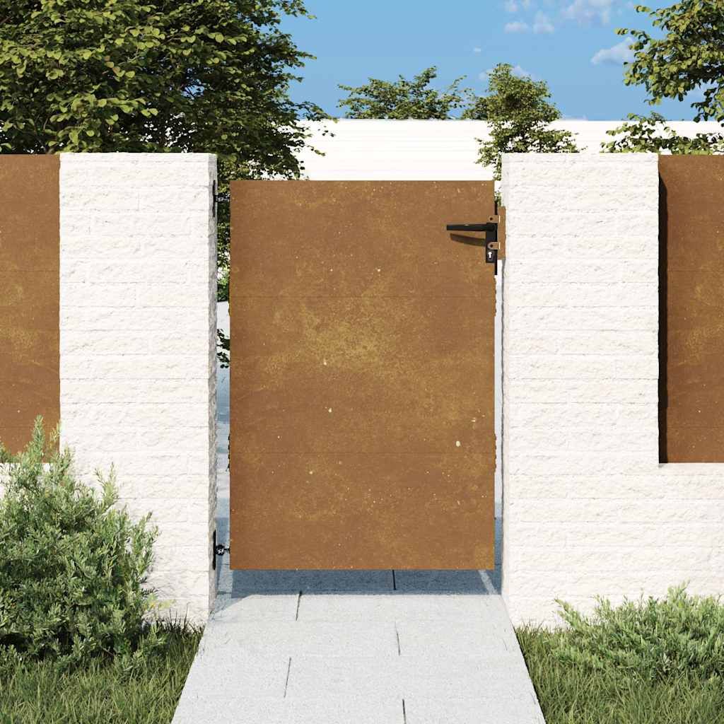 Cancello da giardino 85x150 cm in acciaio Corten vidaXL