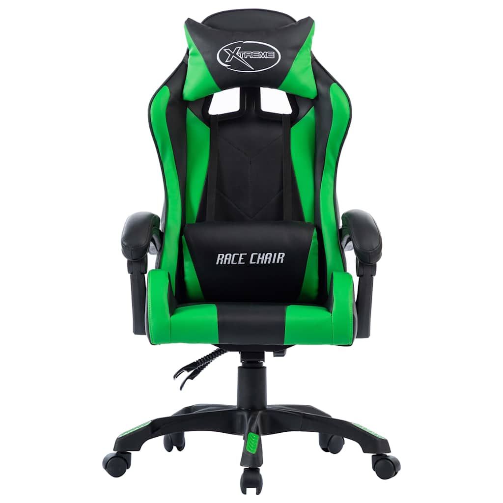Sedia da Gaming Verde in Similpelle vidaXL