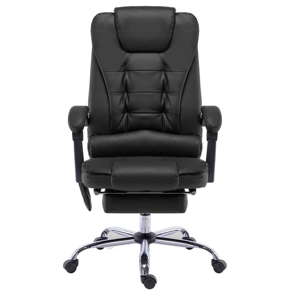 Sedia da Ufficio Massaggiante Nera in Similpelle vidaXL
