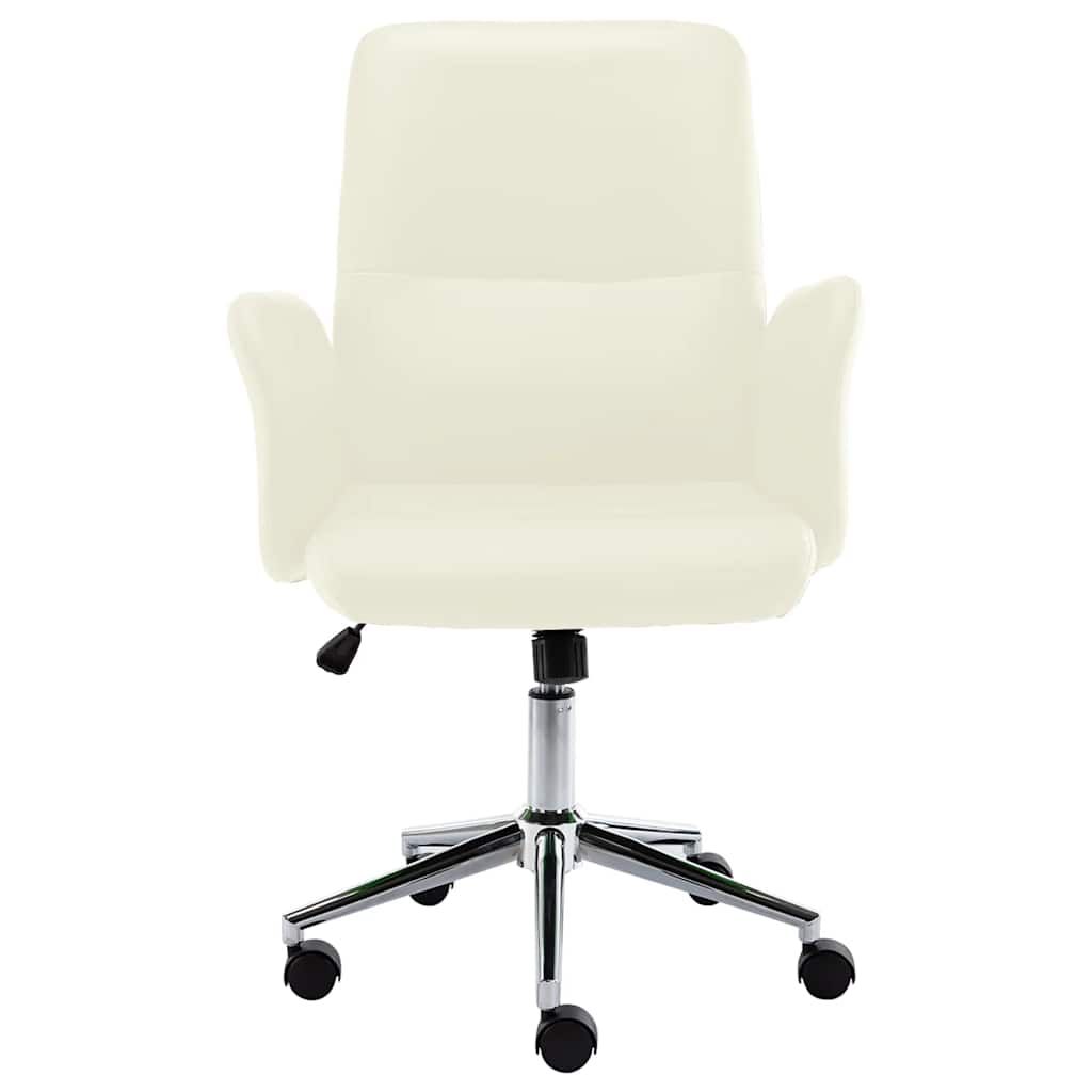 Sedia da Ufficio Crema in Similpelle vidaXL