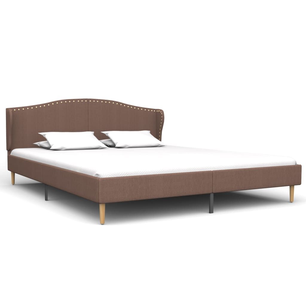 Letto con Materasso Tessuto Marrone 180x200 cm vidaXL
