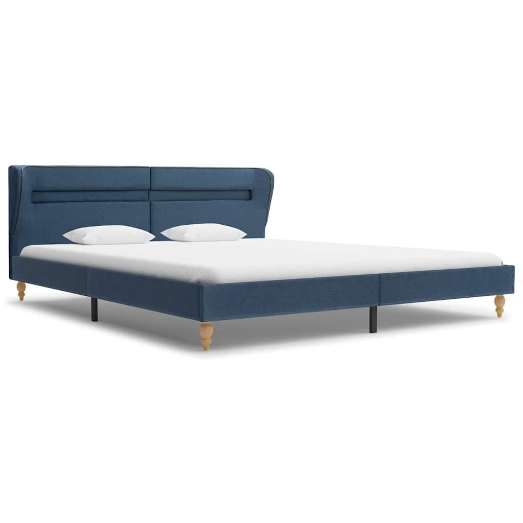 Letto con LED e Memory Foam Tessuto Blu 180x200cm vidaXL