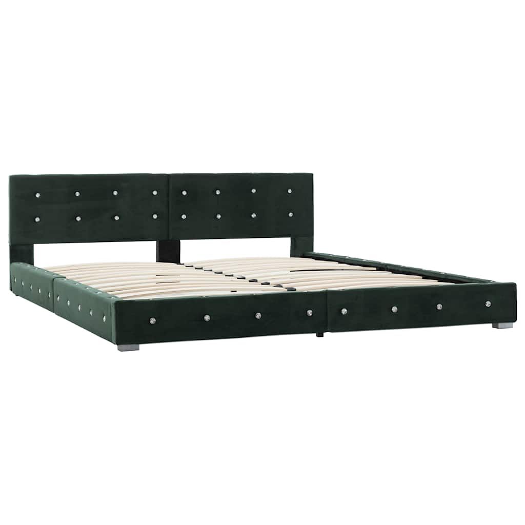 Giroletto Verde in Velluto 160x200 cm vidaXL