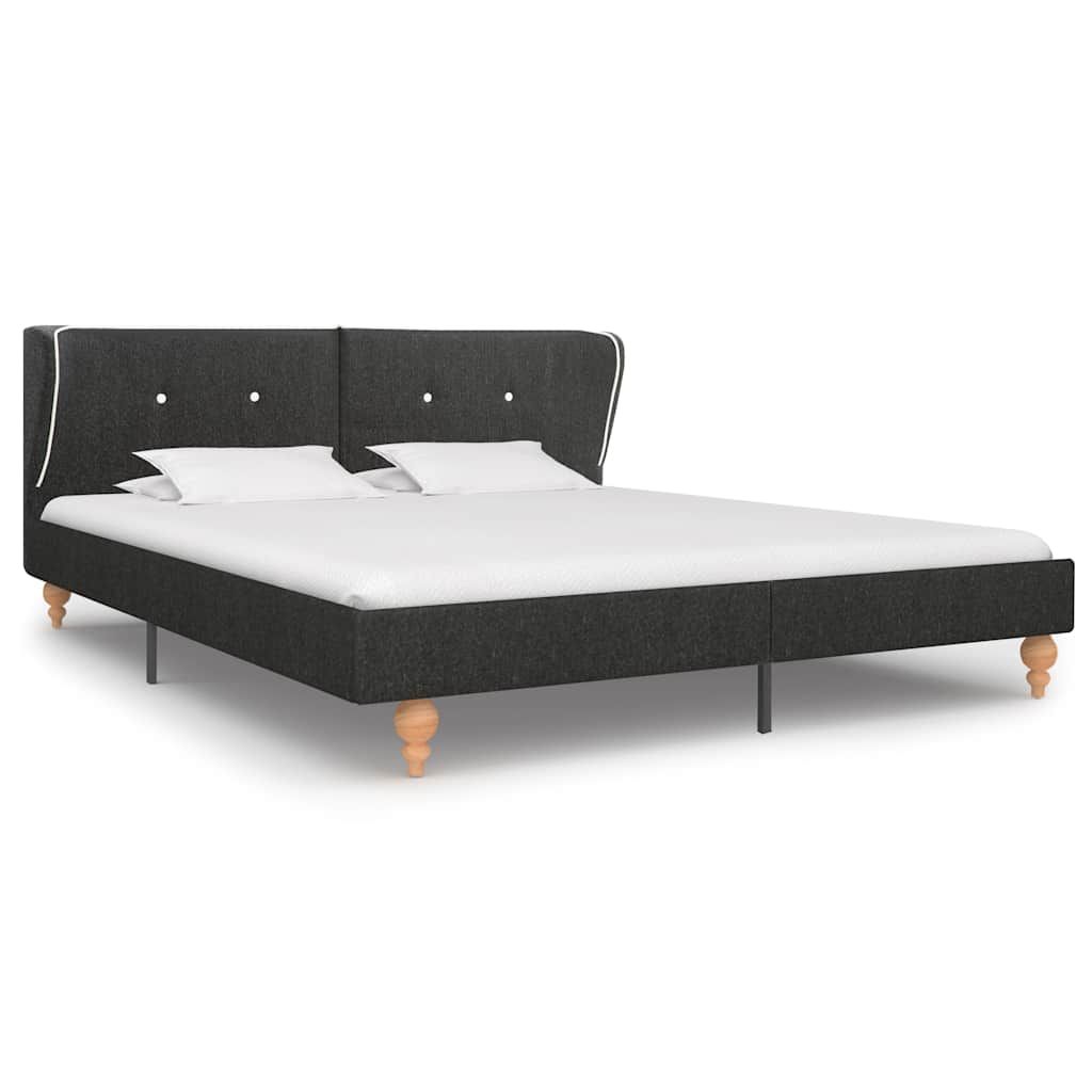 Letto con Materasso Memory Foam Grigio Scuro in Iuta 160x200 cm vidaXL