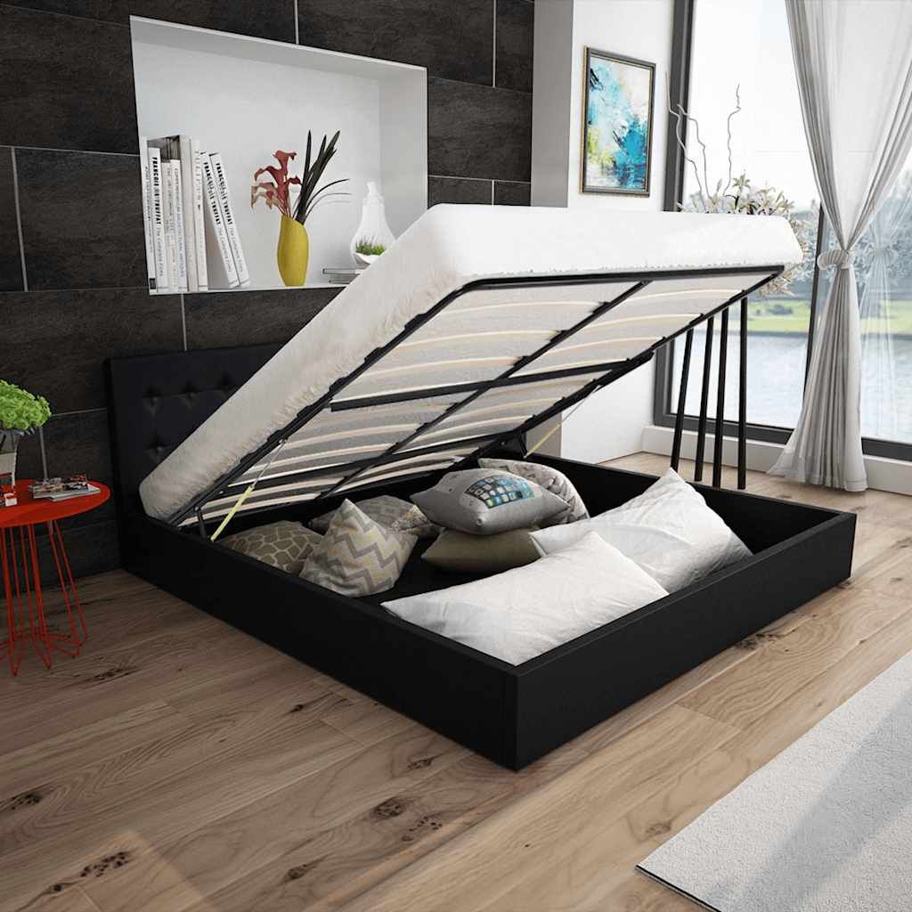 Letto con Contenitore e Materasso in Similpelle 140x200 cm vidaXL