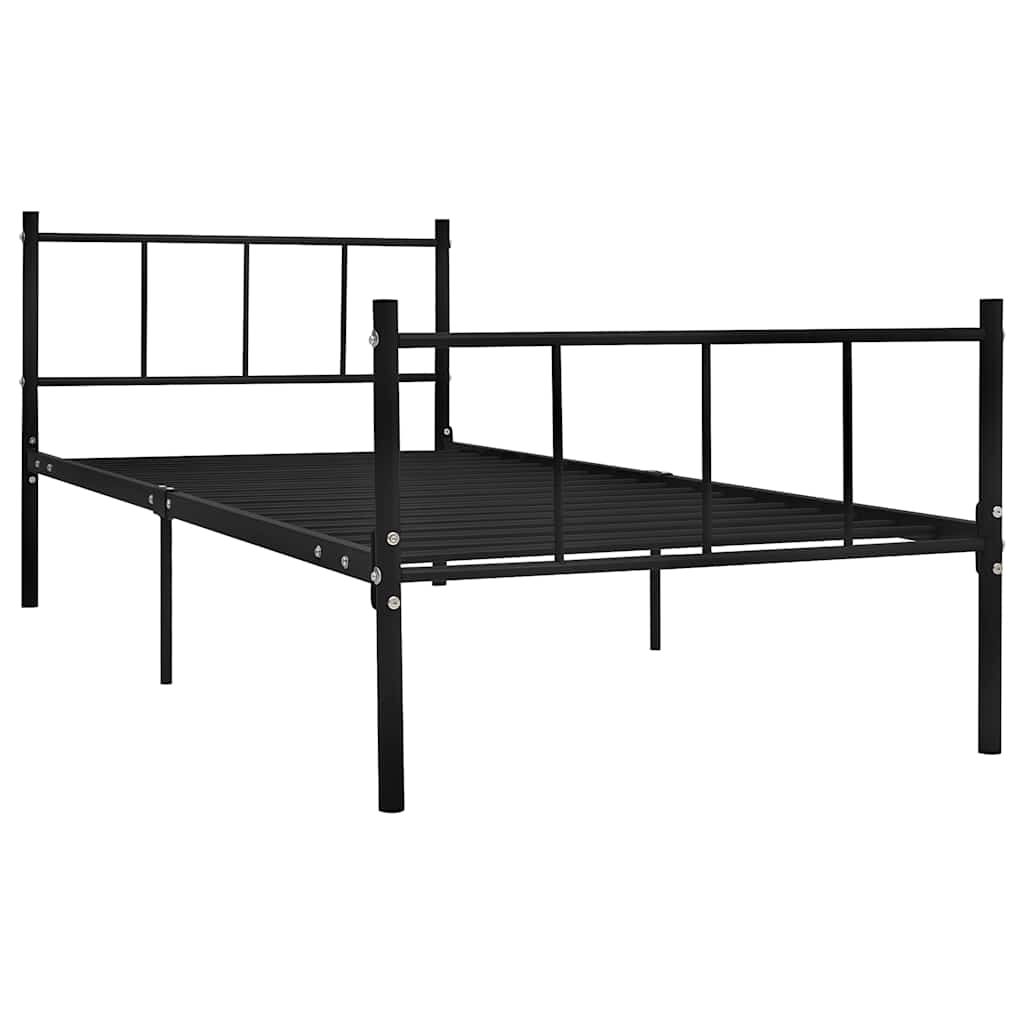 Giroletto Nero in Metallo 90x200 cm vidaXL
