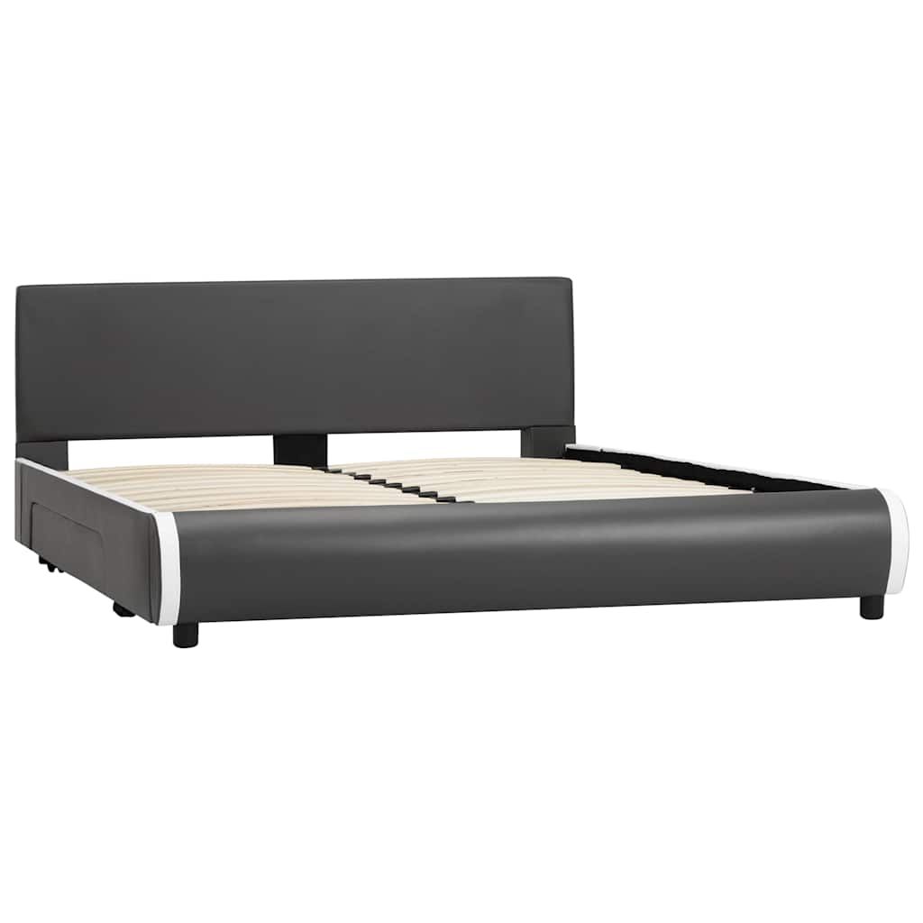Giroletto con Cassetti Antracite in Similpelle 160x200 cm vidaXL