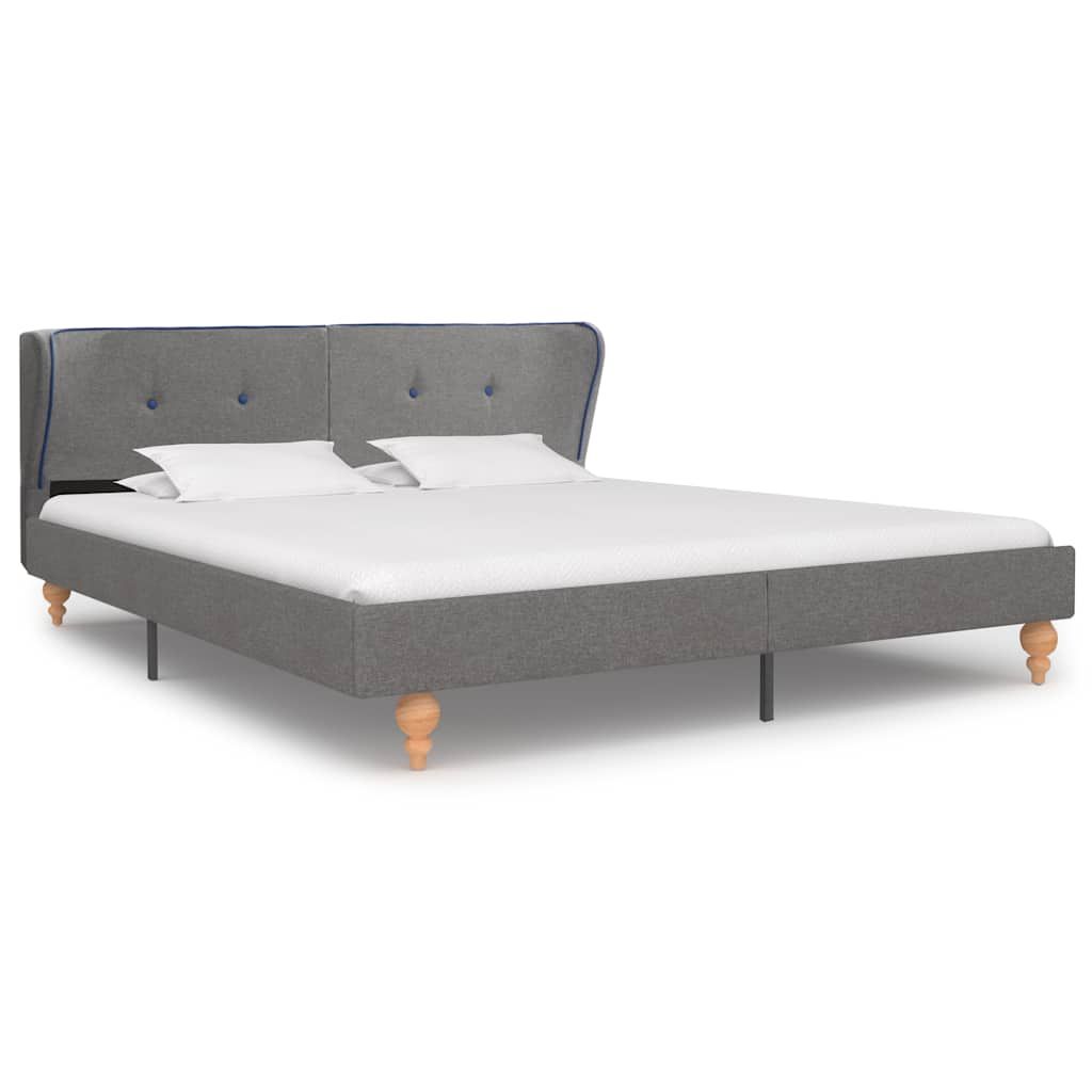 Letto con Materasso Tessuto Grigio Chiaro 180x200cm vidaXL