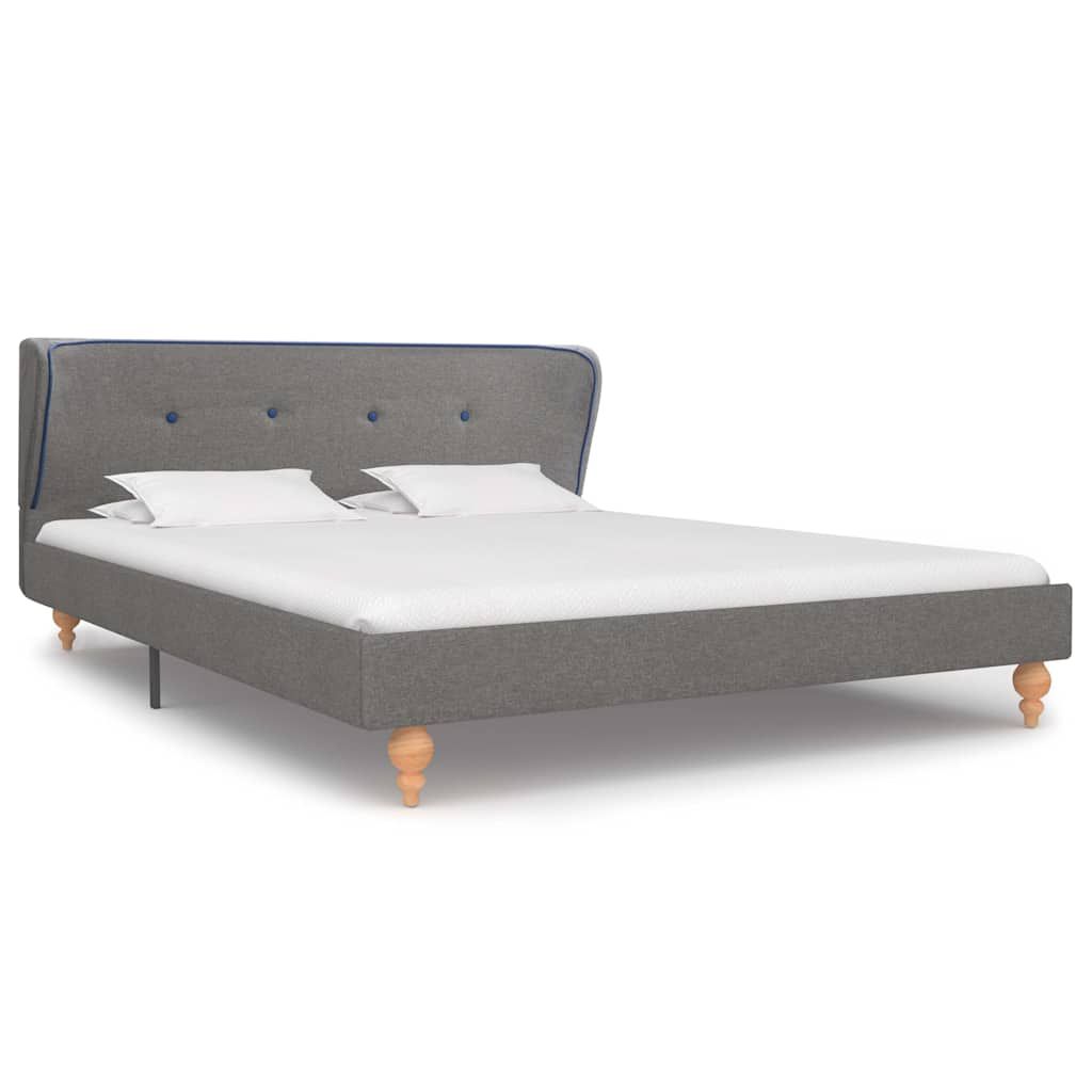 Letto con Materasso Tessuto Grigio Chiaro 140x200cm vidaXL