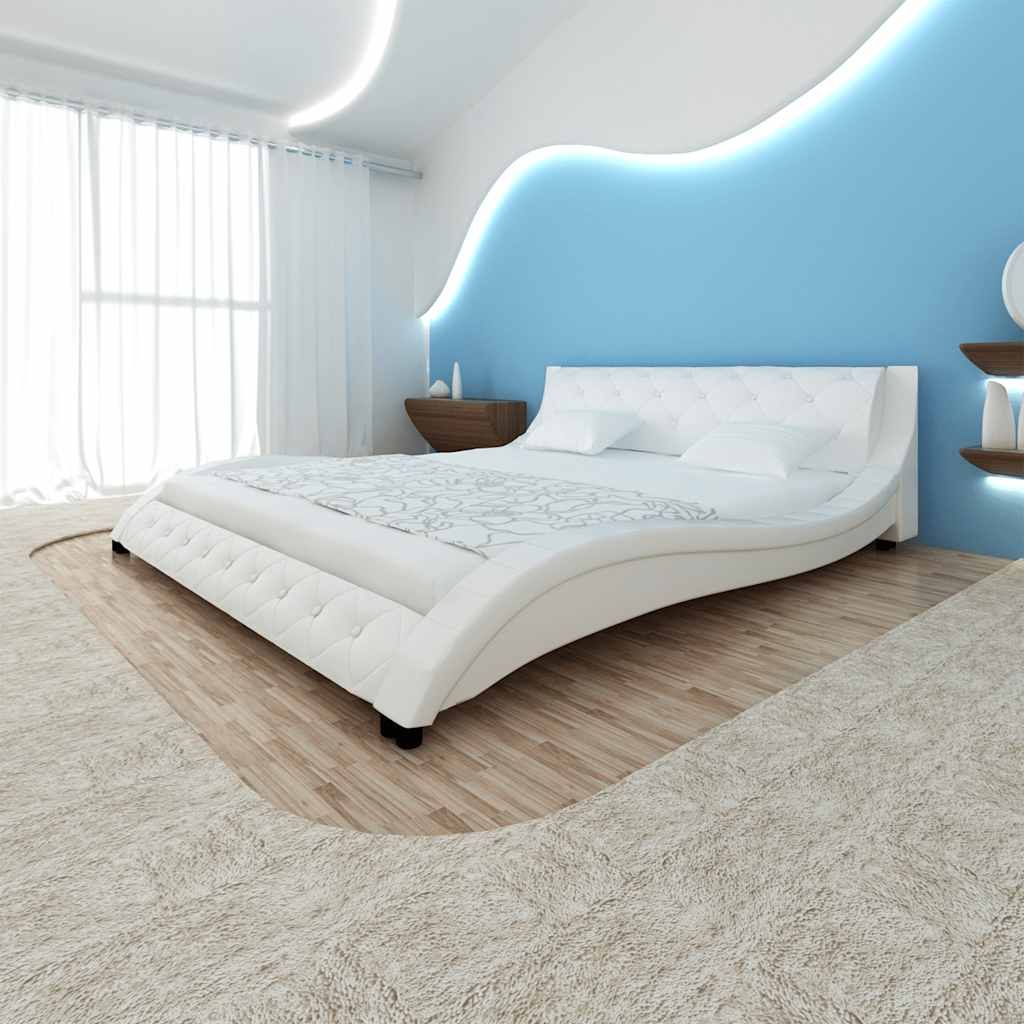 Letto con Materasso Bianco in Similpelle 180x200 cm vidaXL