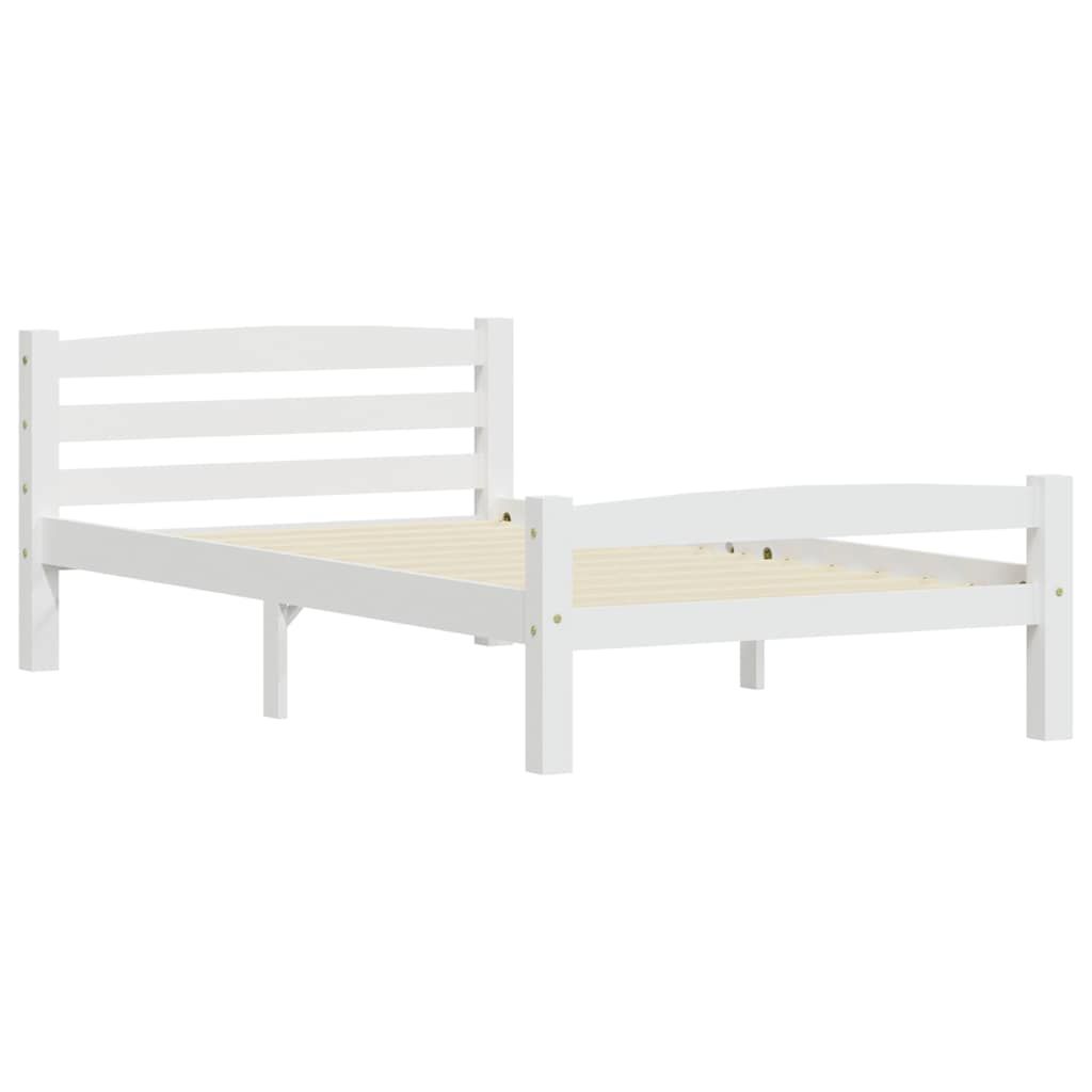Giroletto con 2 Cassetti Bianco in Massello di Pino 90x200 cm vidaXL