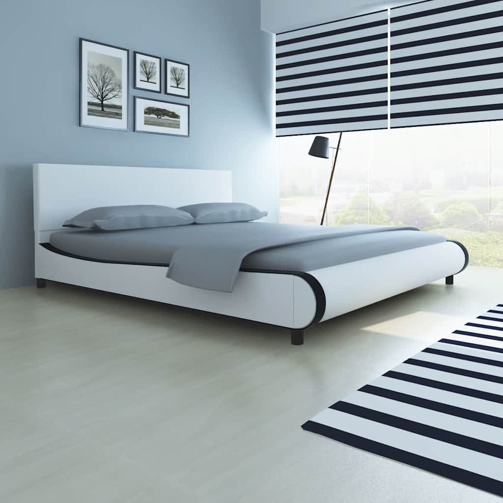 Letto con Materasso Memory Foam Bianco in Similpelle 180x200 cm vidaXL