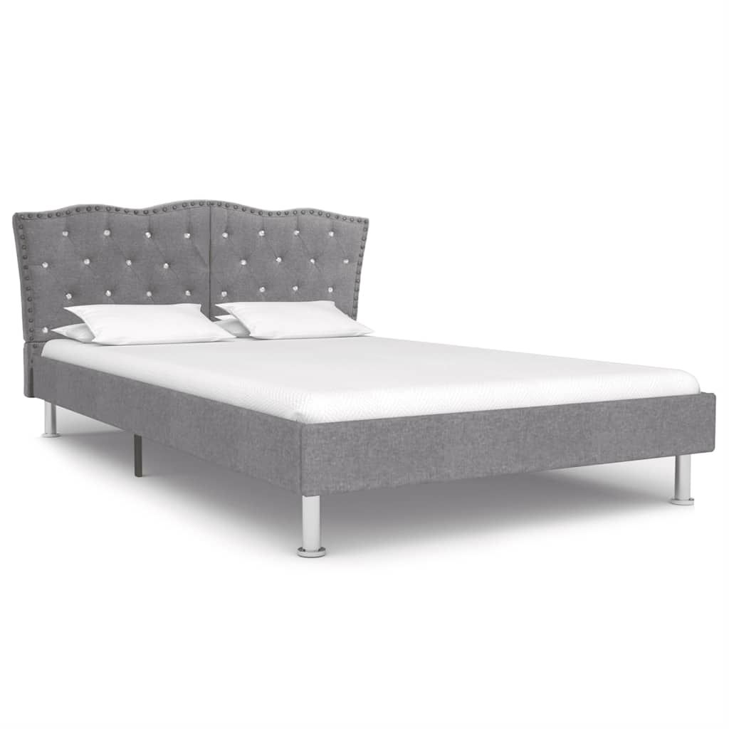 Giroletto in Tessuto Grigio Chiaro 140x200 cm vidaXL