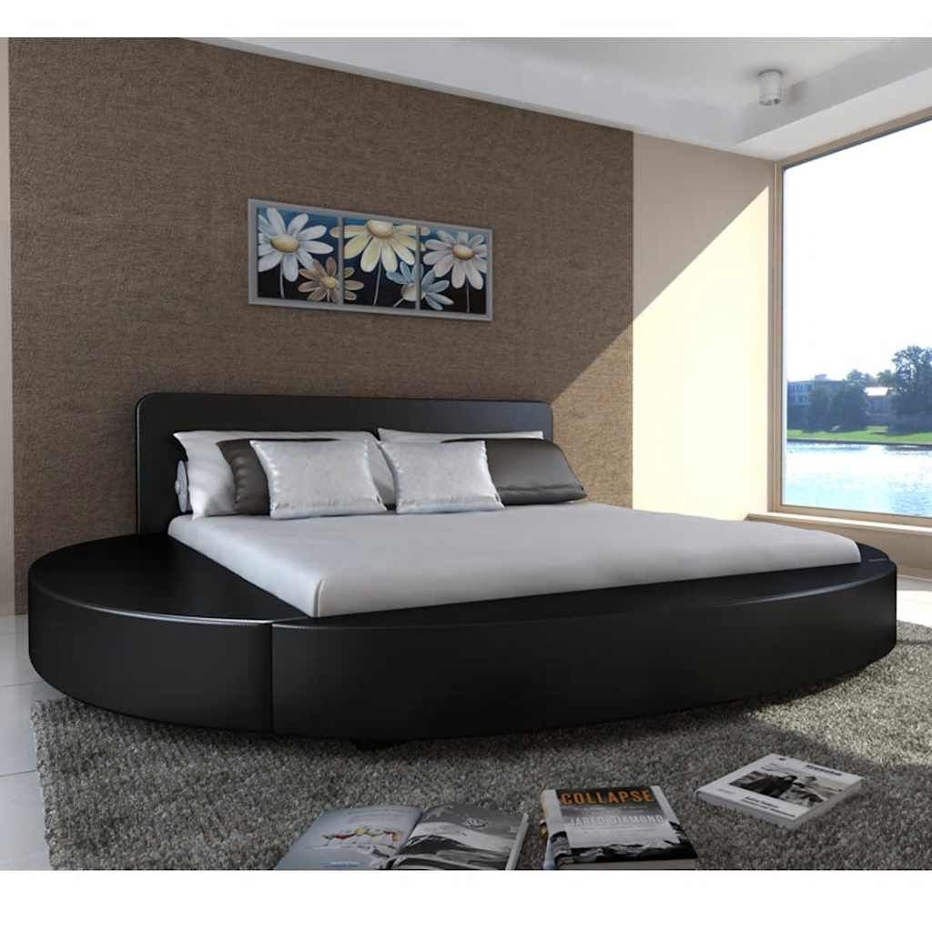 Letto con Materasso con Memoria Nero in Similpelle 180x200 cm vidaXL