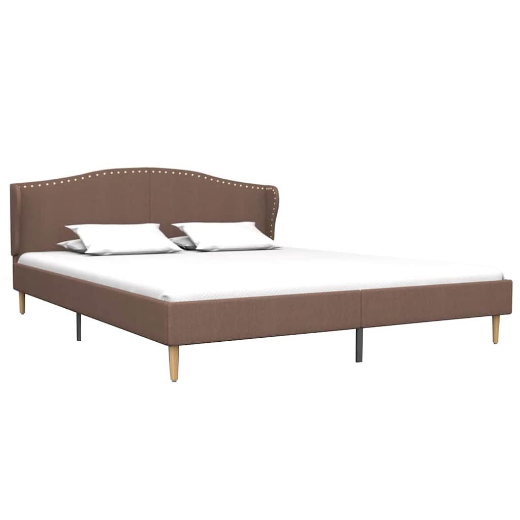 Letto con Materasso Memory Foam Tessuto Marrone 180x200 cm vidaXL