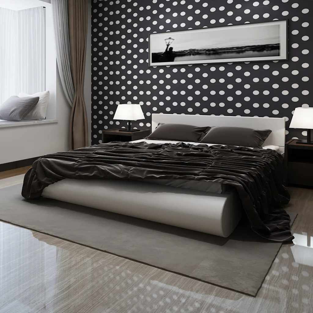 Letto con Materasso Memory Foam Bianco in Similpelle 180x200 cm vidaXL