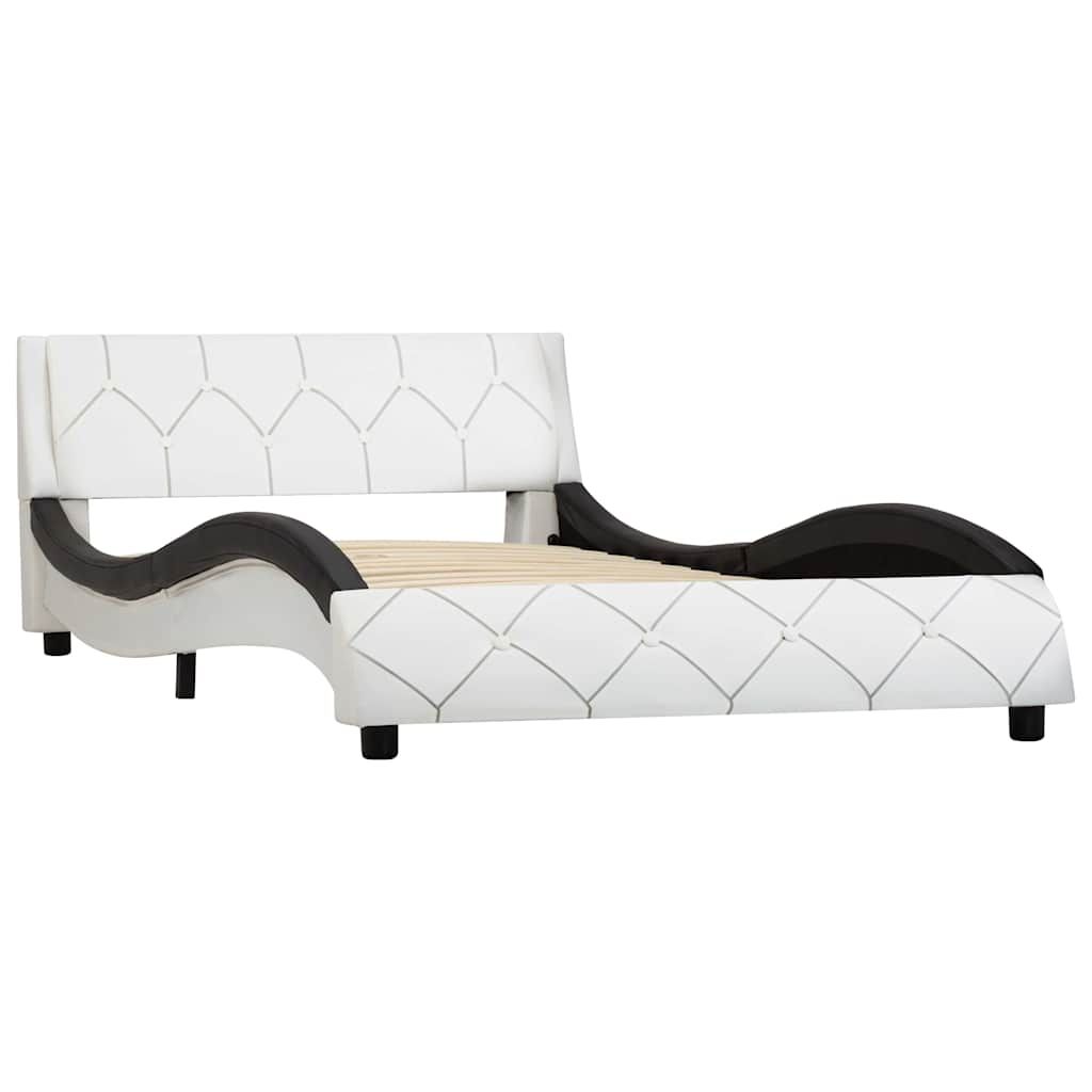 Giroletto Bianco e Nero in Similpelle 90x200 cm vidaXL